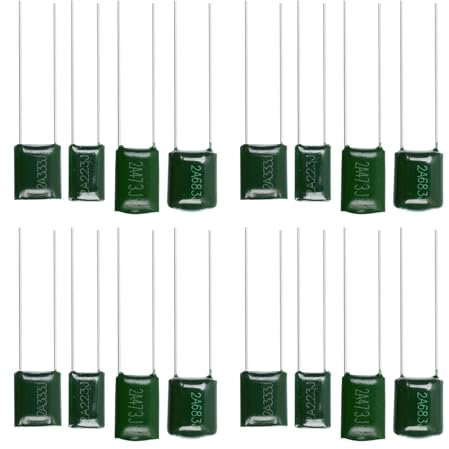COMFOLIVING Condensatore di tono per chitarra elettrica e basso,Condensatore di tono per chitarra - Elettronica per chitarra elettrica da 16 pezzi | Condensatore per toni di chitarra con 4