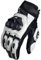 IFIKK Guanti da motociclista, colore nero, da corsa, in vera pelle, per moto, colore bianco, taglia XL