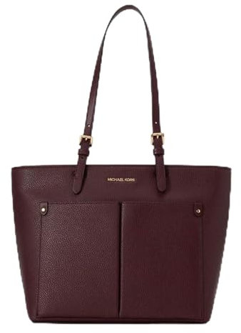 Michael Kors Jet Sest Travel Sac fourre-tout double poche Taille M, sang de bœuf