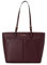 Michael Kors Jet Sest Travel Sac fourre-tout double poche Taille M, sang de bœuf