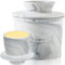 Lighterday Butterdose Keramik,Französische Butterdose Porzellan,Butterglocke mit Deckel,Butterdose mit Wasserkühlung,Butterfass Butterdosen für Weiche Butte (Marmor, 10cm)