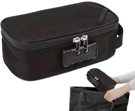 Smell Proof Bag With Lock, Small Medical Bag With Lock, Smell Proof Container Stash Box, Travel Medicine Lock Bag, Lunch Bag File Organizer Case, Portable Stash Box For Outdoor, Festival