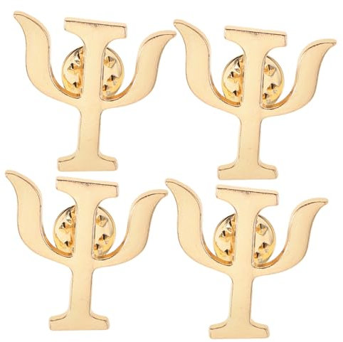 JOINPAYA 4 Stück Stilvolle Broschennadeln Mit Griechischen Buchstaben Für Psychologen Dekorative Anstecknadeln Aus Legierung Anstecknadeln Für Psychologinnen Kleine