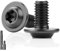 25 Stk Linsenkopfschrauben Schwarz M6X12MM Flachkopfschrauben mit Flansch Torx Schrauben 304 Edelstahl mit Scheibe A2 V2A Gewindeschrauben Vollgewinde Oxid mit 2pcs T30 Torx Schlüssel für Holz Gerüst