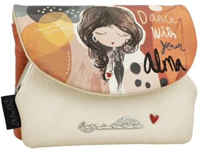 Anekke Portamonete Con lembo Anima, Design Vintage e pratico, Chiusura a Bocca e tasca posteriore, dimensioni: 13 x 10 x 2 cm, accessori Donna, Vari