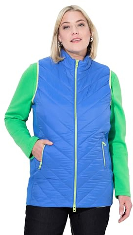 Ulla Popken Damen Weste pfauenblau 62+