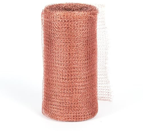 Bipl Kupferband Gegen Schnecken, Schneckenschutz Hochbeet 6m, Kupferband Schneckenzaun Metall, Doppelschichtiges Kupfernetz, für Schneckenabwehr, Mäuse Abwehr, Füllen von Lücken, Schutz von Sämlingen