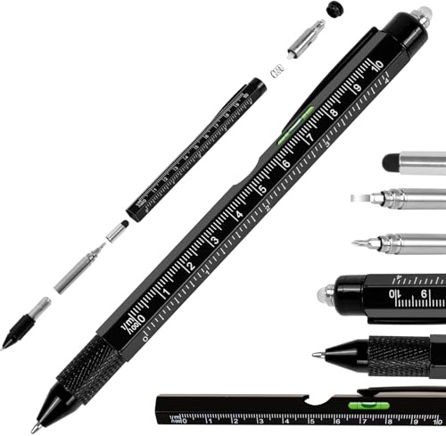 Geschenke für Männer, 9 IN 1 Multifunktions Kugelschreiber mit LED Licht Geburtstagsgeschenk Stift mit Werkzeug Gadgets Weihnachten Weihnachtsgeschenke für Männer Papa Opa Perfekte Männergeschenke