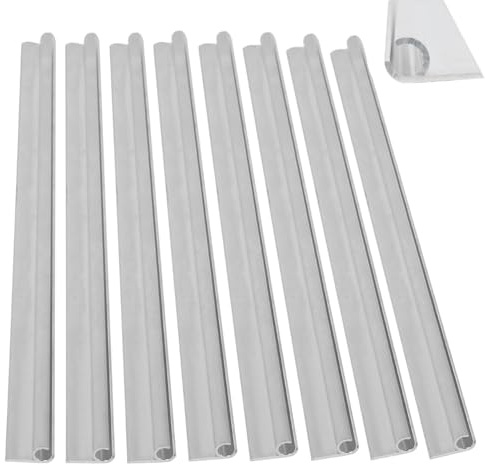8Pcs Awning Rail C Channel 50cm, Campervan Motorhome Caravan Anodized Aluminium Universal Awning Track for VW T4 T5 T6, Camping Tent Equipment Caravan Accessories