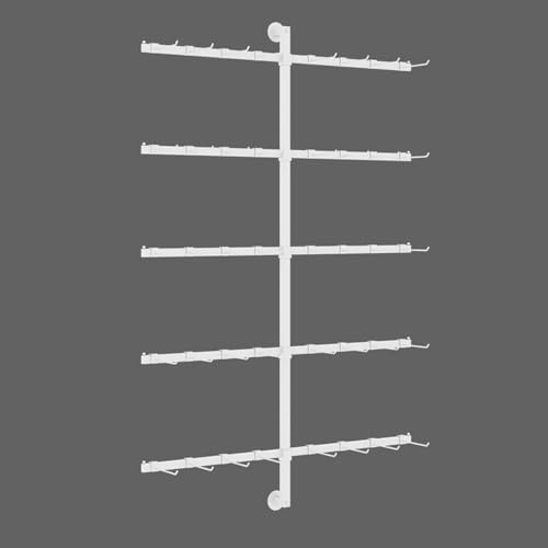 Présentoir de Chaussettes de Porte-clés Au Détail, Organisateur Bijoux en Métal de Magasin de Détail Mural, Présentoirs Porte-clés, Cintre De Boucles D'oreilles, Étagères À (Size:60*120cm,Color:Blanc)