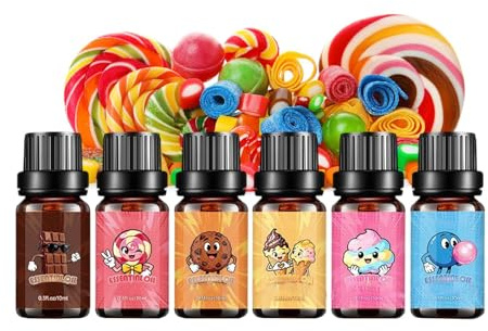 Duftöl Für Diffuser 6 Stück Süße Duftsorten | Langanhaltendes Duftöl Set Für Kerzen Für Herren und Damen, Haut, Räume sowie Zuhause, Dating, Party, Seife und Badeball