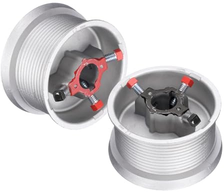 QUARKZMAN Garagentor Seiltrommel Bis Zu 12 Ft Hohes Tor Silber | Zinklegierung, Hochgaragentor Teile, Garagentor Seil Ersatz Kit, Trommel Rad Ersatz