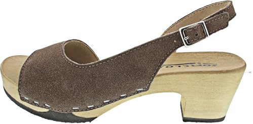 Softclox S3575 Konny Kaschmir - Damen Sandalette - 22-Mocca, Größe:38 EU