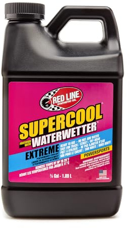 Red Line 80205, Supercool Extreme Powersports Coolant, Safe for Track, Street, Off-Roa - 1/2 Gallon (64 Ounces)