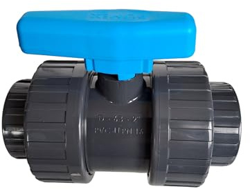 PISCINEO Vanne à Boisseau démontable PVC Pression à Coller diam. 63