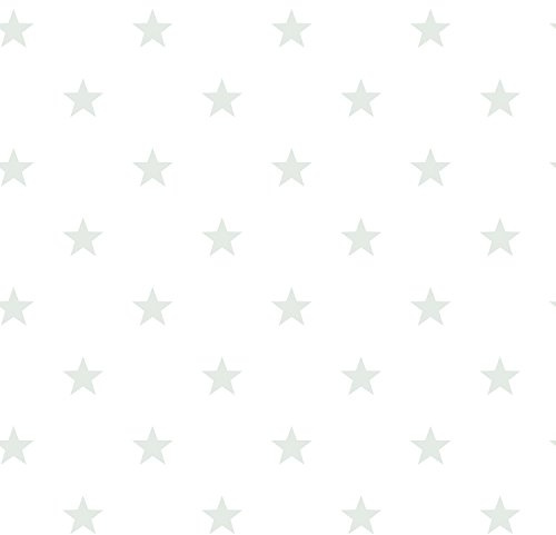 Galerie G23103 Deauville 2, Multi Star Design Wallpaper, White/Grey, 10m x 53cm