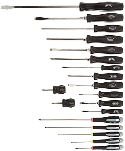 Williams JHW100P-19MD 19 Piece Endurogrip and Supertorque Premium Mixed Screwdriver Set