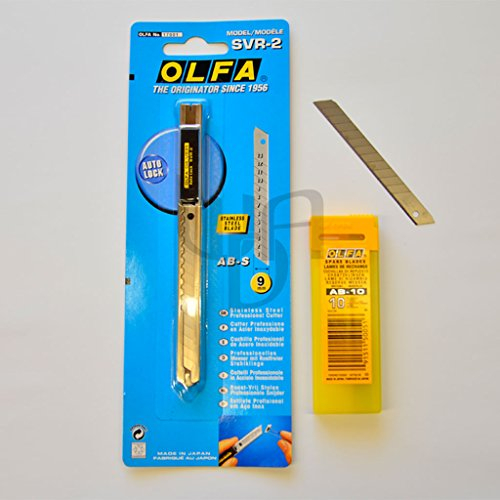 Olfa cutter professionnel sVR - 2 (45 °c ) 10 ´ il abbrechklingenbox 45° lames neuves !