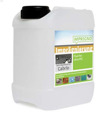 IMPREGNO - Cabrio - Producto impermeabilizante, ideal para capota, para repeler el agua y la suciedad, 5 litros