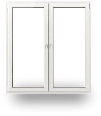 2-flg. Balkon- Terrassentür - 1900x2000mm - mit Pfosten - 70mm - mit Pfosten Profil - 3-fach-Verglasung - verschiedene Maße