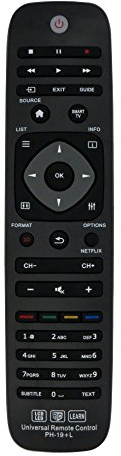 Luckystar Philips Universal Remote Control PH-19+L fits for PHILIPS Series LCD LED HDTV LEARN 3D Smart TV