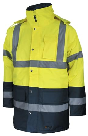 Marel Winter Warnjacke Warnschutz Pilotenjacke Arbeitsjacke Warnschutzjacke (BLIZAR-GELB) (3XL)