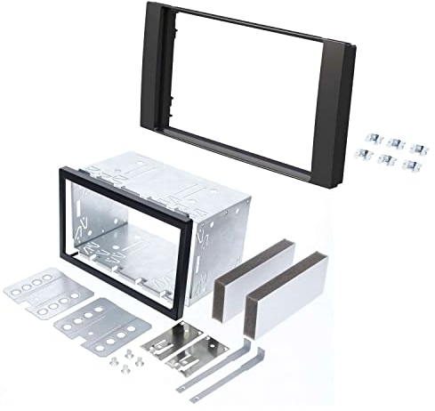 Audioproject A255 - Autoradio Einbau-Set Radioblende Doppel DIN kompatibel für Ford C-Max Focus Fiesta Fusion S-Max C-Max Kuga - Metall Einbauschacht schwarz