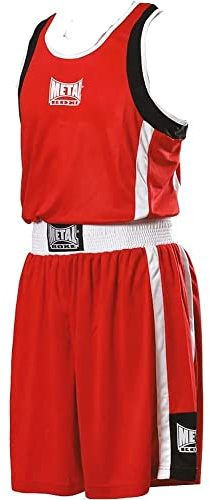 METAL BOXE Herren Ensemble Short + Débardeur Boxoutfit, Rouge, XS