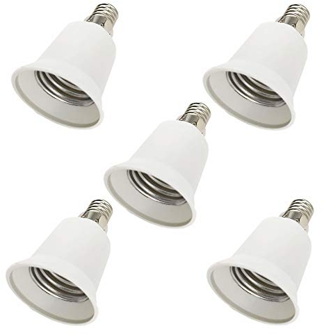 DZYDZR 5 Stück E14 auf E27 Lampensockel Adapter für LED Lampen