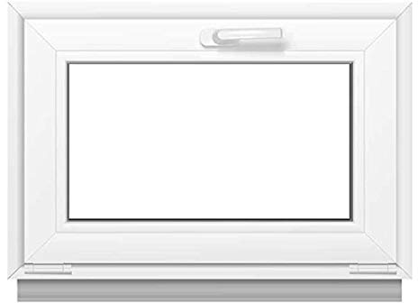 Ventana de plástico prémium de Komforta – Ventana basculante, color blanco, 900 x 1000 mm – Ventana de garaje/jardín 90 x 100 cm – 2 posiciones – Función de inclinación para ventana y sótano