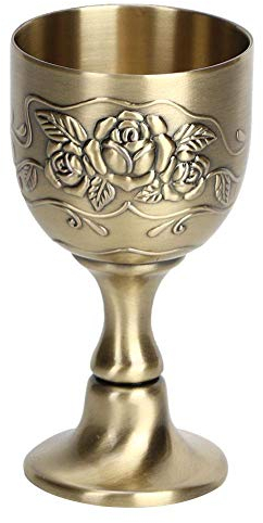 Coppa Calice in metallo vintage in metallo con rilievo in metallo Art Craft Decoration Home Ornamenti Ornaments