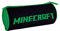 Round Pencil case MINECRAFT, Black/Green