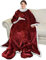 Catalonia Classy Flauschig Decke mit Ärmeln und Fußtasche Warm Geschenk für Frauen Herren Weihnachten, Flauschige Sherpa Kuscheldecke mit Ärmeln, Wohndecke zum Anziehen Erwachsene, 190 x 135 cm Wein