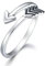 Shuxin Silber Damen Ring, 925 Sterling Silber Vintage Retro Daumen Ring, Verstellbar Hochzeitsringe Eheringe Verlobungsring Trauringe, Unisex Veränderbar Amors Pfeil Knöchel Zehenringe Öffnen Ring