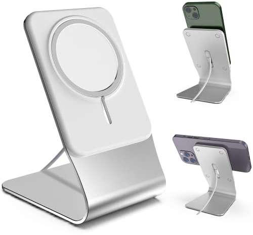 Volport Phone Holder Stand for MagSafe Charger, Mobile Phone Desk Cradle Dock Compatible with iPhone 16 15 14 13 12 Pro Max Plus Mini【Note: Stand only, Magsafe Charger and Cable are not included】