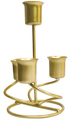 SHANMEI Portacandele in Ferro Battuto, Candelabro in Metallo Stile Retrò, Porta Candele da Tavolo Decorazione Candeliere per Matrimoni, Giardino, Sala da Pranzo, Regalo Inaugurazione della Casa