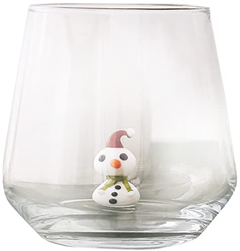 Minizoo Paris Wasserglas | Becher | 6er-Set | 345cc | Weihnachtsserie | Party | Weihnachtsgeschenke | Muranoglas-Figuren für Heimdekoration