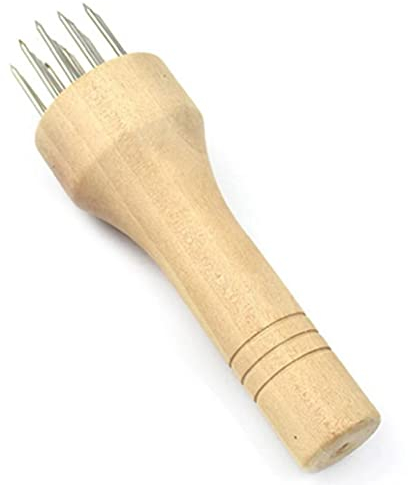 Stainless Steel Meat Tenderizer Mallet Wood Handle Meat Blades Needle Food Processing Gadget for Beef Pork