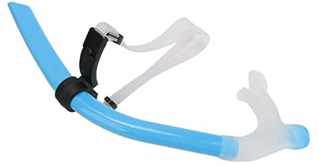 Tubo Snorkeling Silicone Morbido, Supporto Testa Regolabile, Resistenza ridotta, per Piscina e Immersioni, Adulti e Adolescenti