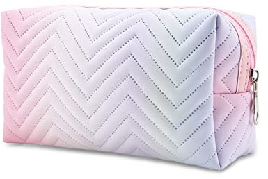 Boobeen Grand Sac de Maquillage à Fermeture éclair, Sac de Toilette de Voyage, Sac de Rangement de Pochette de Maquillage étanche pour Les Femmes et Les Filles, Pliable