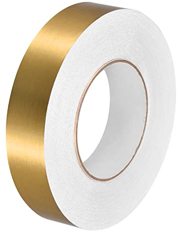 sourcing map Autocollant pour carrelage de 3,5 cm x 50 m - Bande d'étanchéité étanche pour carrelage - Pour mur, armoire, cuisine - Doré