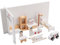 Surakey Krankenhaus-Spielset für Kinder aus Holz Miniatur Puppenhaus Holzmöbel Zubehör, Puppen Möbel, einschließlich Küche, Esszimmer, Wohnzimmer, Kinderzimmer,Schlafzimmer, Badezimmer für Spielhaus