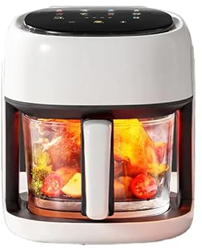 LANMOU Tower Heißluftfritteuse, Fritteuse Ohne Öl Fritteuse Backofen Heißluftgrill Friteuse Heissluft Fritteusen Luftfritteuse Mit Digitalem LED-Touchscreen 360° Volltransparente Ansicht