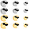 SUNNYCLUE 1 boîte 120 pièces Cache-Perles à Écraser Cache-Perles à Écraser 304 perles à Écraser en Acier Inoxydable Or Argent Demi-Rond Couvercles Ouverts Perles pour la Fabrication de Bijoux Accessoi
