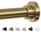 Mcrbeay Shower Curtain Rod, 1 Diameter Heavy Duty Tension Shower Rod, Non Slip Adjustable 28-74 inch No Drilling Shower Curtain Rods Spring Tension For Bathroom, Shower Stall, No Rust, Chrome Gold