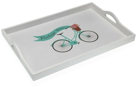 Versa Bandeja Bicicleta Madera MDF 30 x 5 x 45 cm