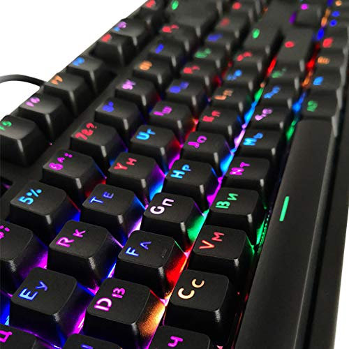 MISUVRSE 104 Pieces ABS Transparent Keycaps Mechanical Keyboard Keycaps Russian Backlit For Key Cover For Cherry Gateron Kailh Sw Pbt Keycaps