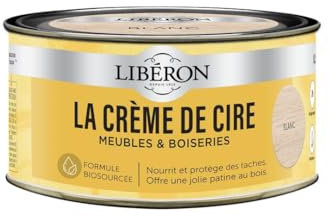 Libéron La crème de cire pour bois, en pâte, Blanc 500ml