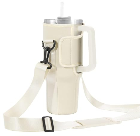 Water Bottle Carrier with Shoulder Strap Stanley Cup Accessories Water Bottle Bag Stanley Water Bottle Case Fits Stanley 40oz Tumbler for Walking Hiking Camping