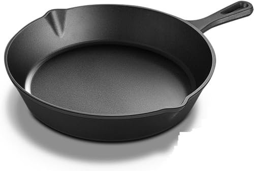 LRTYZBD Glass Cooking Pot Thickened Cast Iron Pan, Mini Frying Pan, Uncoated Pig Iron, Physical Non Stick Cast Iron Pan, Uncoated ovenware-16CM